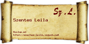 Szentes Leila névjegykártya